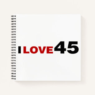 I Liebe 45 Notizbuch