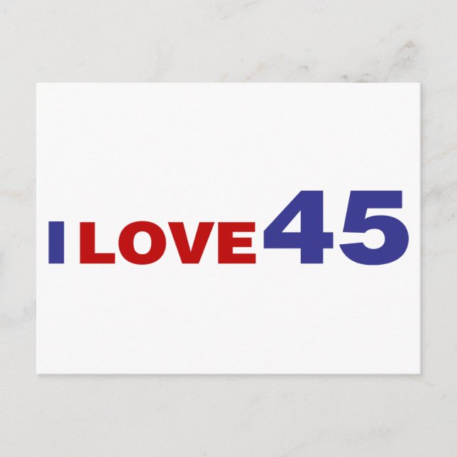I Liebe 45 Postkarte (Vorderseite)