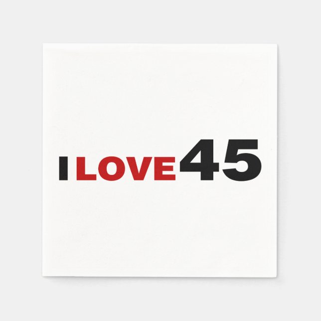 I Liebe 45 Serviette (Vorderseite)