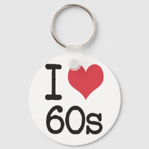 I Liebe-60er Vintage u. Retro Entwürfe! Schlüsselanhänger