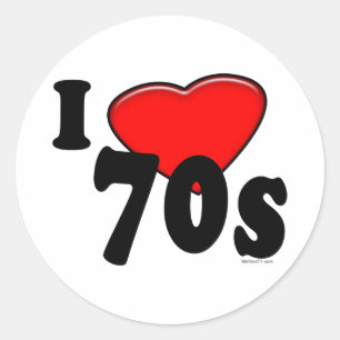 I Liebe-70er Aufkleber