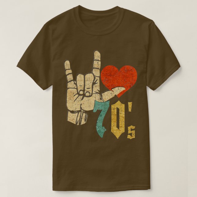 I Liebe 70x27s Retro-Geschenk T-Shirt (Design vorne)
