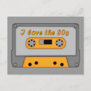 I Liebe 80er (Kassette) Postkarte