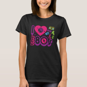 I Liebe 80er Kleidung für Frauen und Männer Vintag T-Shirt