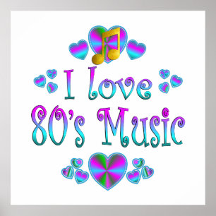 I Liebe 80er Music Poster