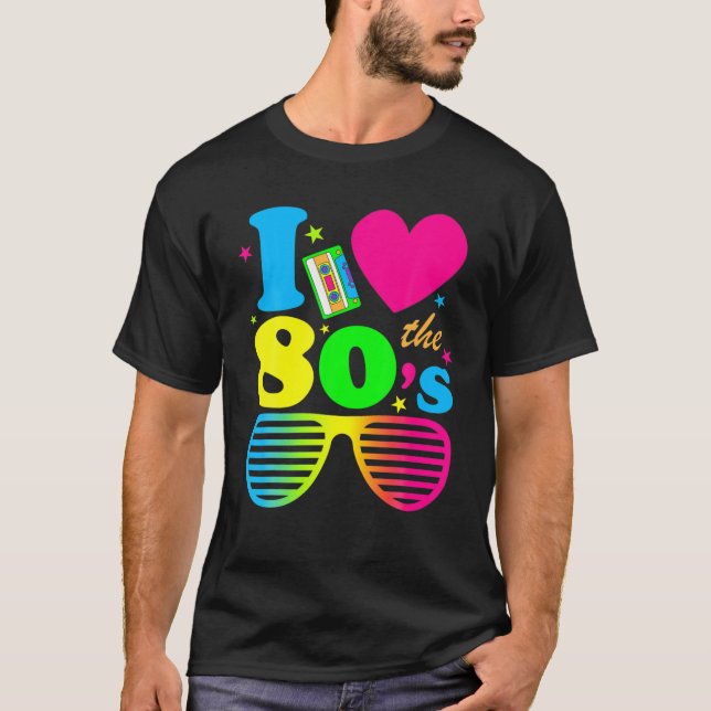 I Liebe 80er Retro Vintag T-Shirt (Vorderseite)