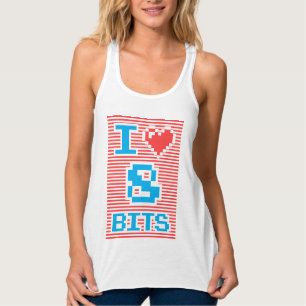 I Liebe 8 Bits, Geek, Nerd, Tank Top