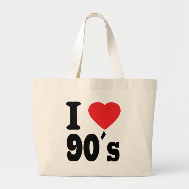 I Liebe 90 ´s Jumbo Stoffbeutel (Vorne)