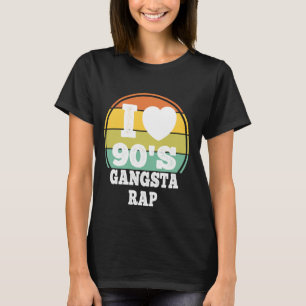 I Liebe 90er Gangsta Rap Music 90er Party Concert T-Shirt
