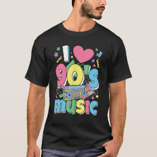 I Liebe 90er Music 1990er Theme Outfit 90er Jahre T-Shirt