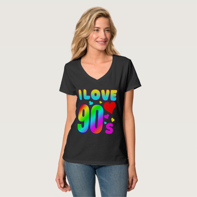 i Liebe 90er T - Shirt (Vorderseite Vollansicht)