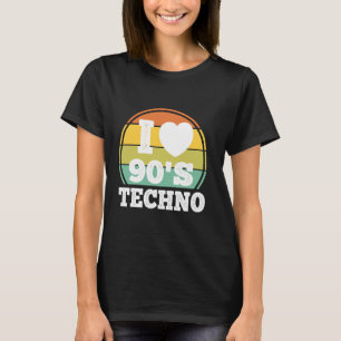 I Liebe 90er Techno Dance Music 90er Party Concert T-Shirt