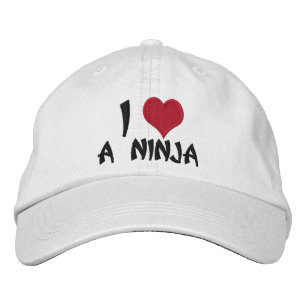I Liebe A Ninja Bestickte Kappe