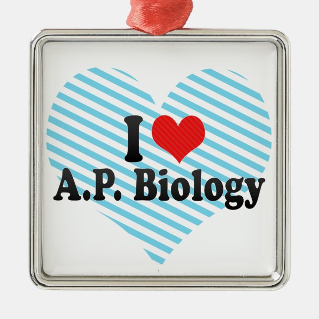I Liebe A.P. Biology Ornament Aus Metall (Vorne)