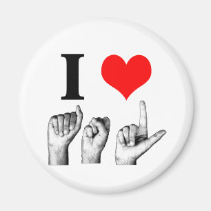 I Liebe A-S-L Magnet