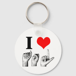 I Liebe A-S-L Schlüsselanhänger