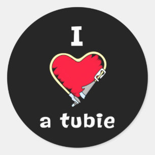 I Liebe A Tubie Fütternd Tube Awareness Week Runder Aufkleber