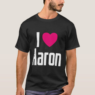 I Liebe Aaron Pink Heart I Heart Aaron T-Shirt