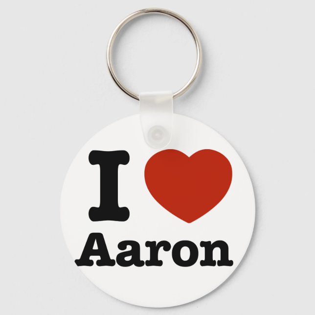 I Liebe Aaron Schlüsselanhänger (Vorderseite)