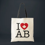 I LIEBE AB | I Liebe Alberta Canada Custom Toe Bag Tragetasche<br><div class="desc">Lass jedem wissen,  wie sehr Sie die Stadt Alberta mit dieser individuell gestaltbaren "I Liebe AB" Tote-Tasche mit Retro-Typografie und Herz-Akzent Ahorn. Personalisieren Sie diese,  indem Sie Ihren Namen hinzufügen. Weitere Länder,  Staaten,  Provinzen und Städte sind verfügbar.</div>