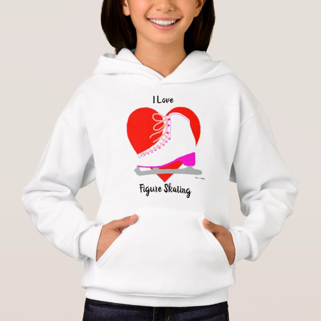 I Liebe Abbildung Skaten Niedlich rosa Eis Skate H Hoodie (Vorderseite)