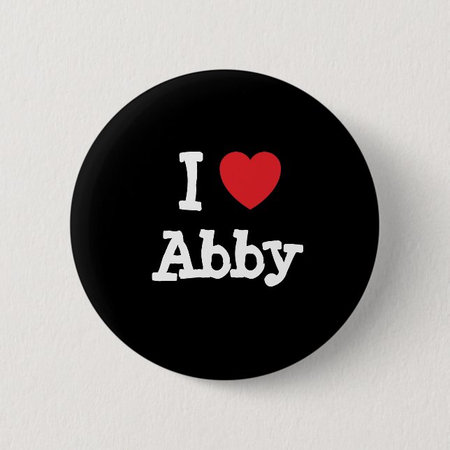 I Liebe Abby Herzstück T - Shirt Button (Vorderseite)