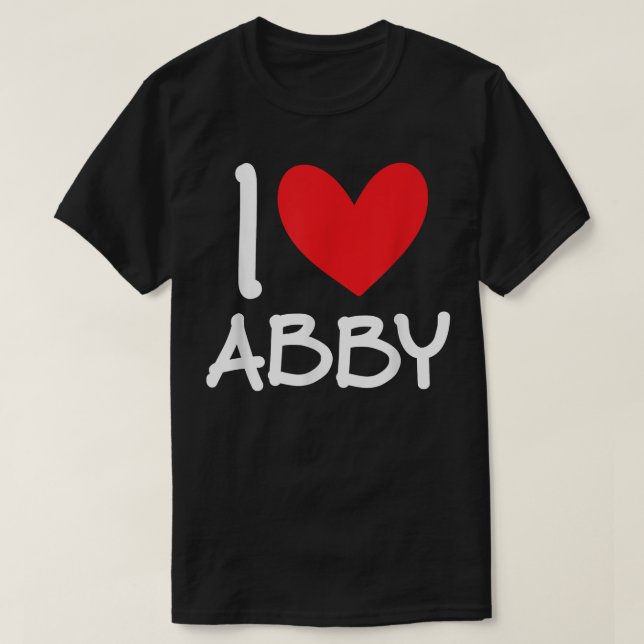 I Liebe Abby Name Personalisiert Girl BESTE FREUND T-Shirt (Design vorne)