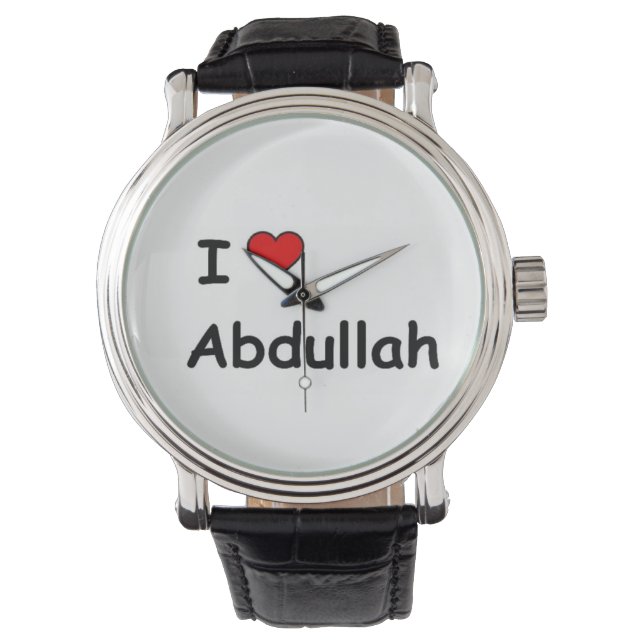 I Liebe Abdullah Armbanduhr (Vorderseite)