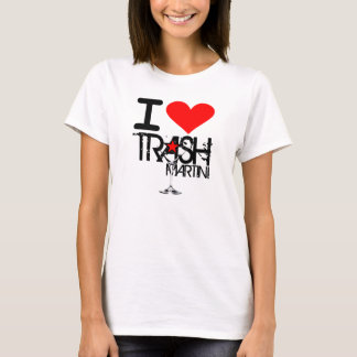 I Liebe-Abfall-Martini-Damen-Shirt T-Shirt