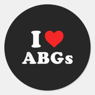 I Liebe Abgs Funny I Liebe Asian Baby Girls Runder Aufkleber