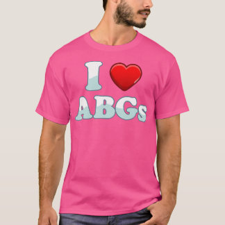 I Liebe Abgs Heart Funny Couple Abg Valentinstag T-Shirt
