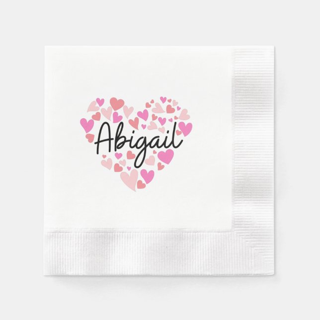 I Liebe Abigail Serviette (Vorderseite)