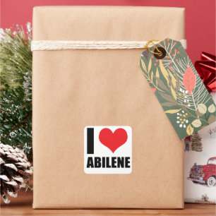 I Liebe Abilene Quadratischer Aufkleber