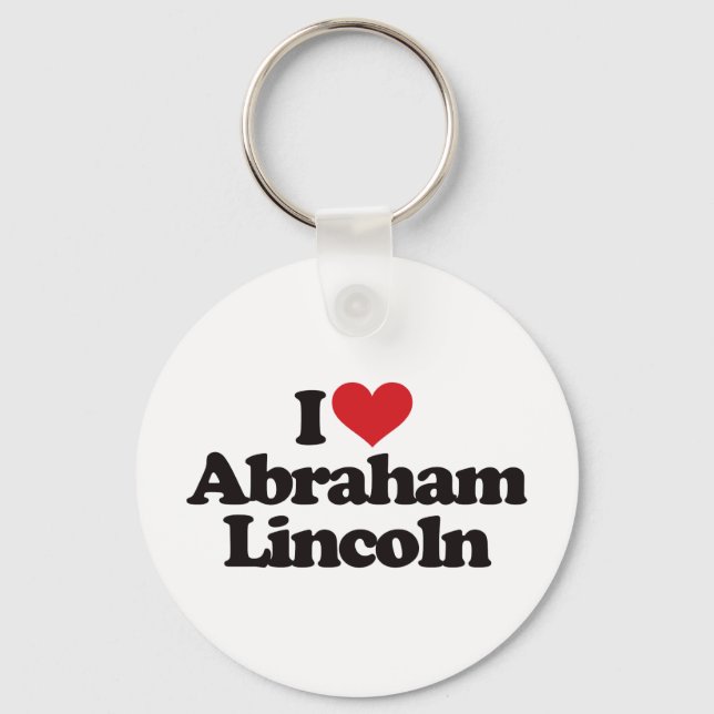 I Liebe Abraham Lincoln Schlüsselanhänger (Vorderseite)