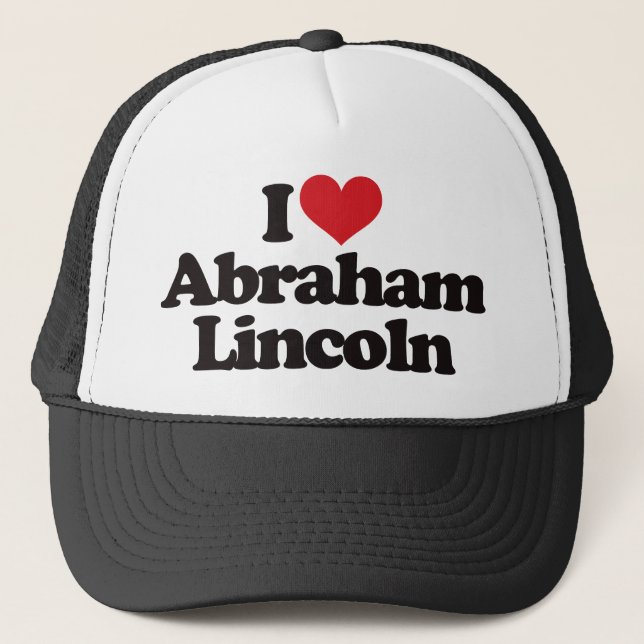I Liebe Abraham Lincoln Truckerkappe (Vorderseite)