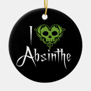 I Liebe Absinthe Keramik Ornament
