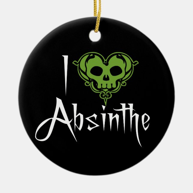 I Liebe Absinthe Keramik Ornament (Vorne)