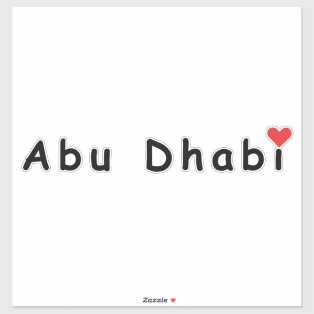 I Liebe Abu Dhabi Aufkleber (Blatt)