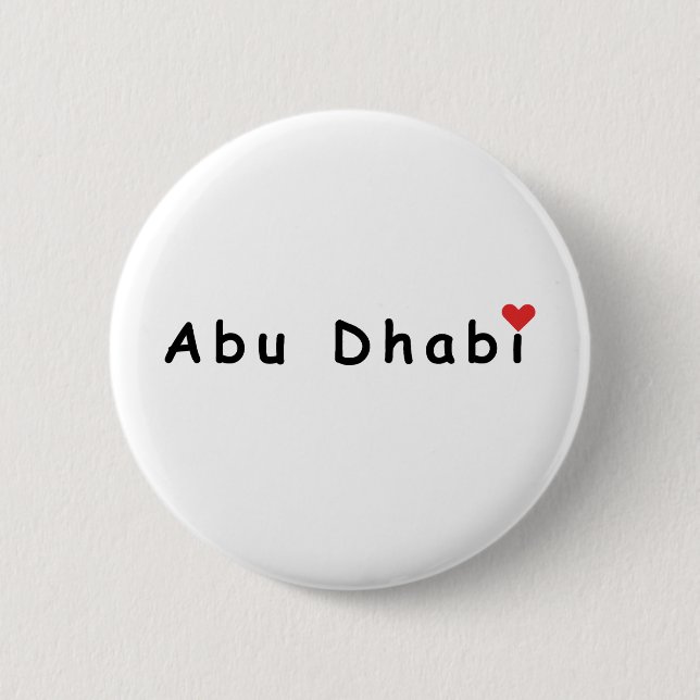 I Liebe Abu Dhabi Button (Vorderseite)