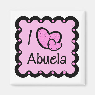 I Liebe Abuela Niedlicher T - Shirt Magnet