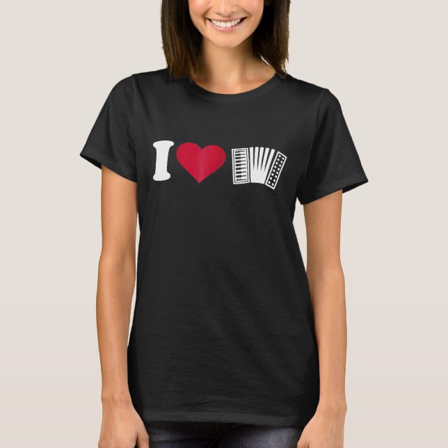 I Liebe Accordion T-Shirt (Vorderseite)
