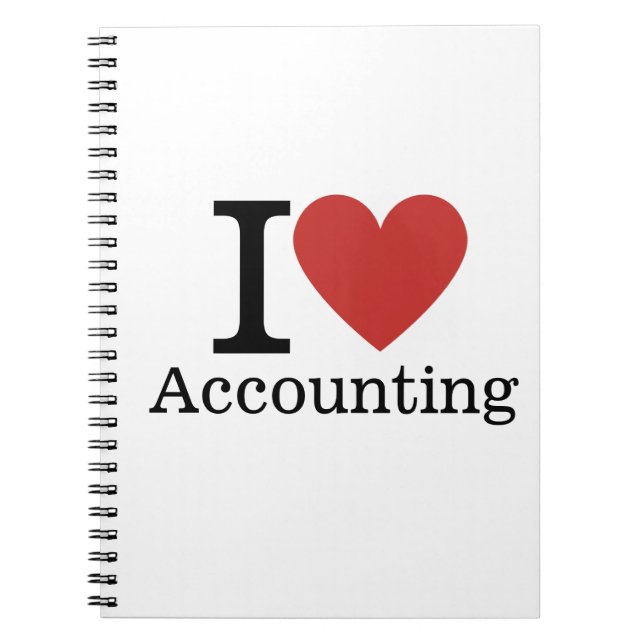 I ❤️ Liebe Accounting - Accounting Dept. Notizblock (Vorderseite)