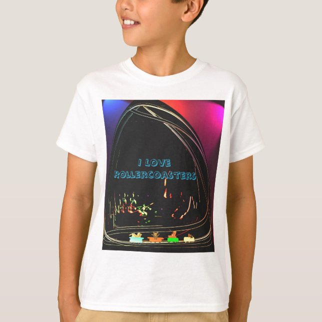 I Liebe-Achterbahnen T-Shirt (Vorderseite)