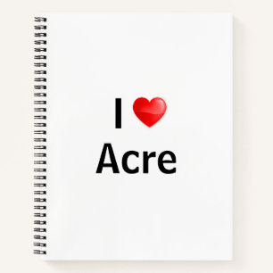 I Liebe Acre Notizbuch