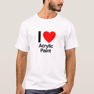 i Liebe Acrylfarbe T-Shirt