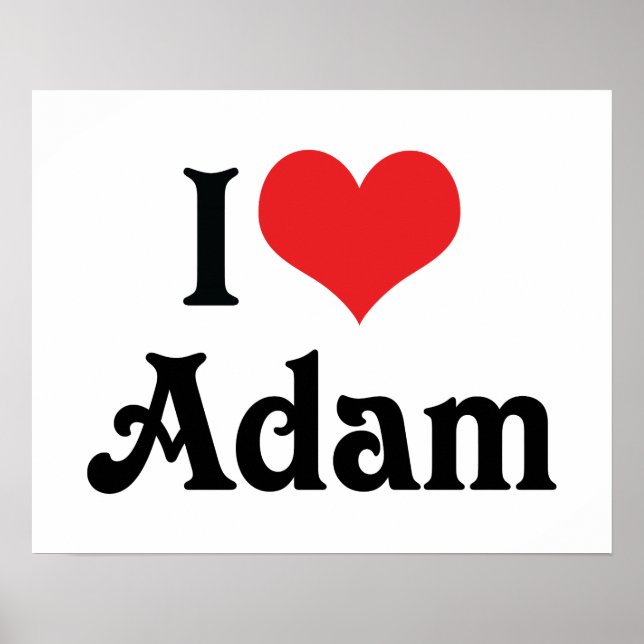 I Liebe Adam Poster (Vorne)