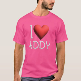 I Liebe Addy Name Personalisiert Girl Frau Freund T-Shirt