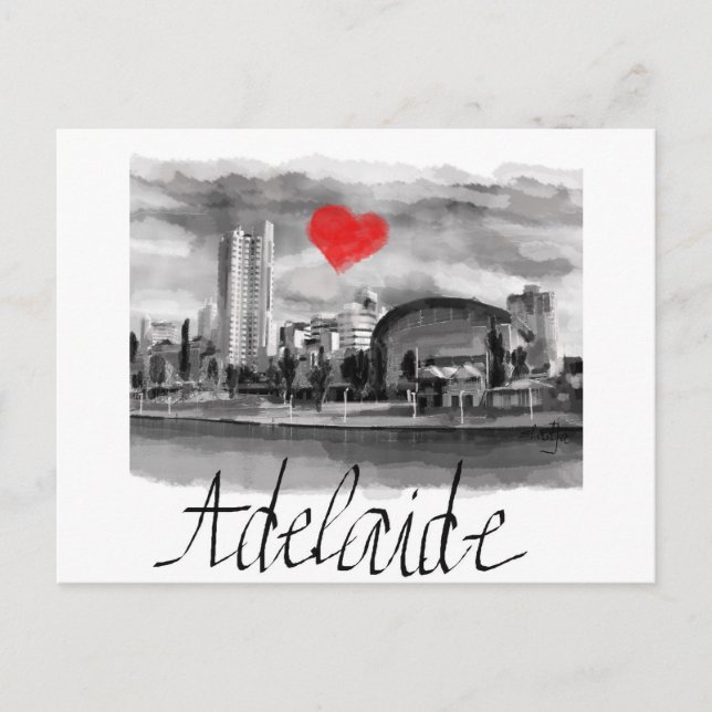 I Liebe Adelaide Postkarte (Vorderseite)