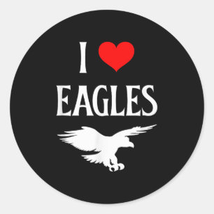 I Liebe Adler I herz Adlervogel von P Lover Bird Runder Aufkleber