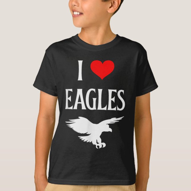 I Liebe Adler I herz Adlervogel von P Lover Bird T-Shirt (Vorderseite)